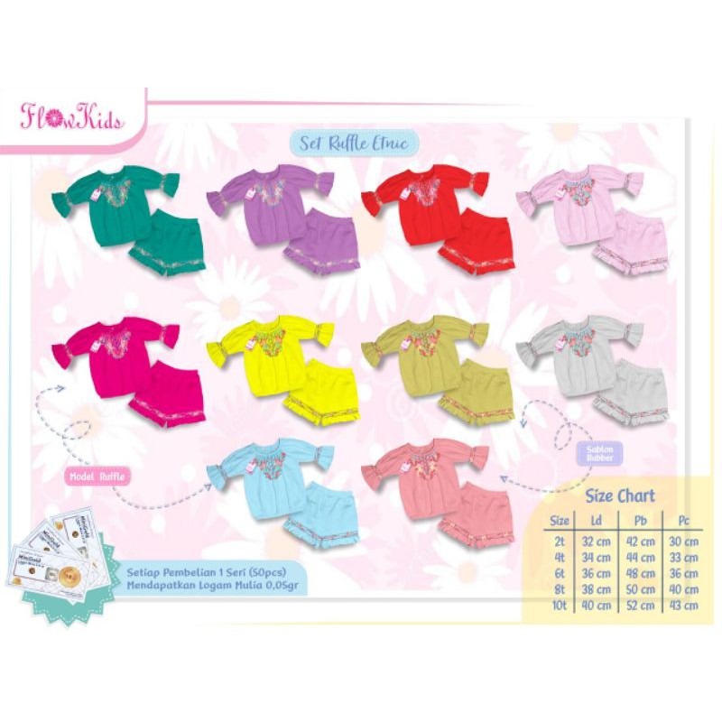 SET RUFFLE ETNIK FLOKIDS size 2-10th