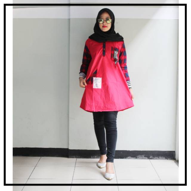 TUNIK KATUN IMPORT LENGAN KOTAK