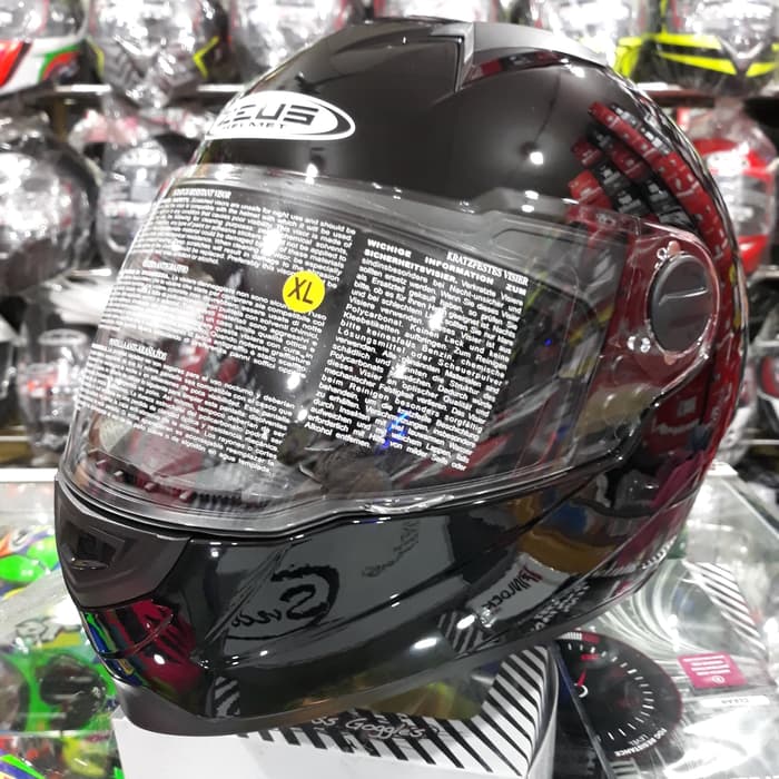 Helm Zeus Z811 Solid Black Gloss + Free Dark Visor