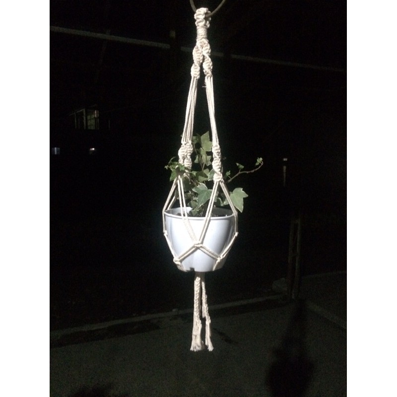 gantungan pot bunga tali katun macrame