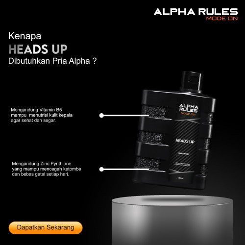 Alpha Rules Heads Up - Shampoo 250 ml