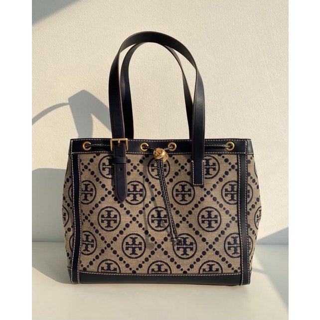 tb T monogram jacquard tote bag