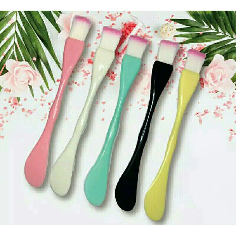 kuas masker + spatula
