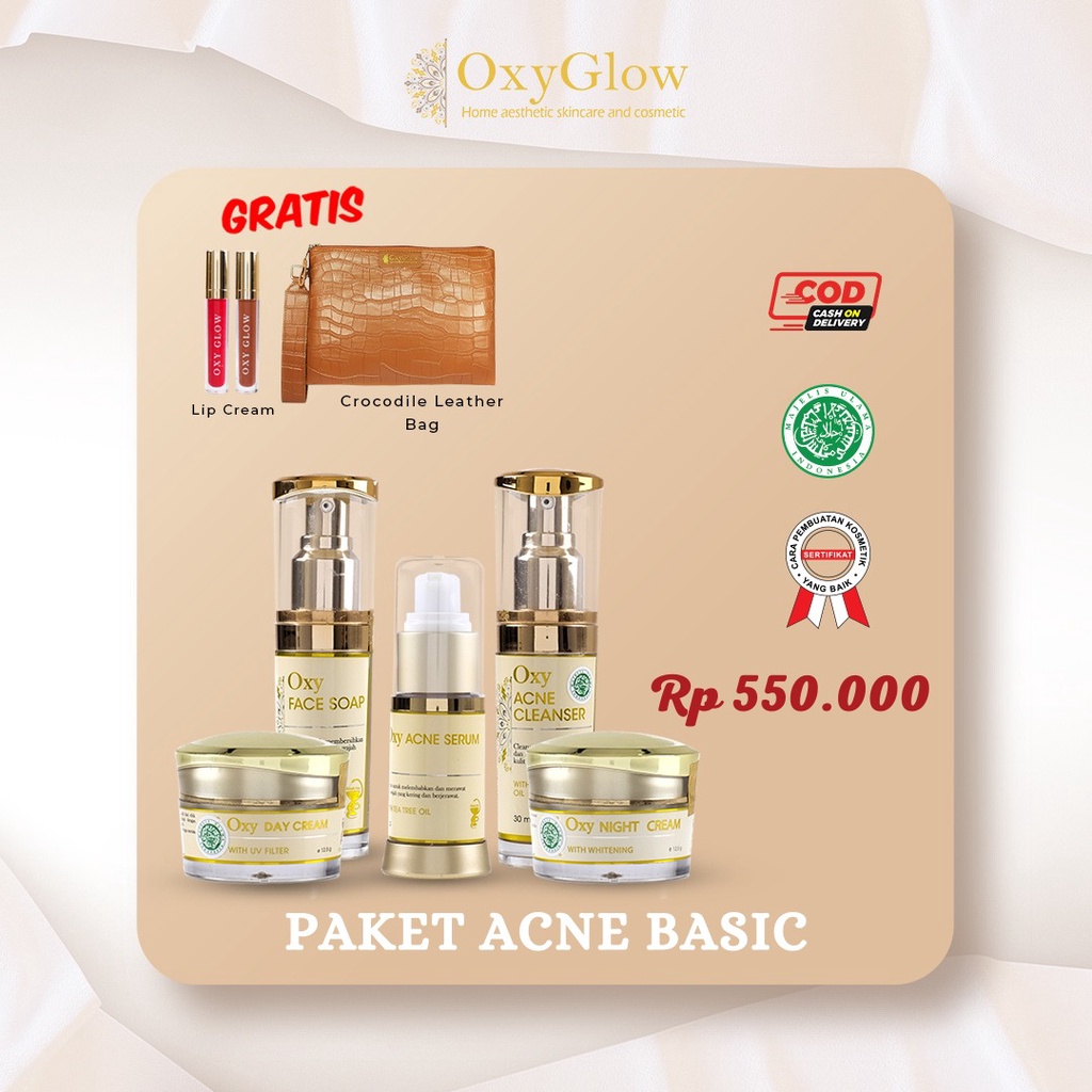 [Bisa COD] PAKET BASIC NORMAL ACNE FLEK OXYGLOW