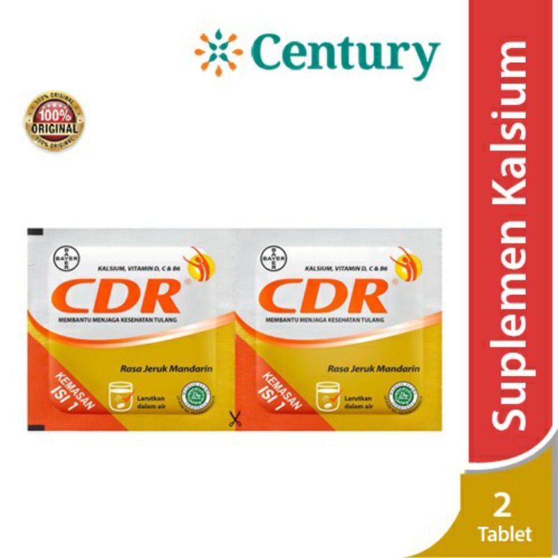 CDR Suplemen Kalsium Rasa Jeruk Mandarin/Vitamin C