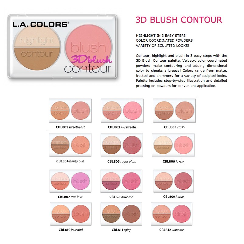 LA COLORS 3D BLUSH CONTOUR