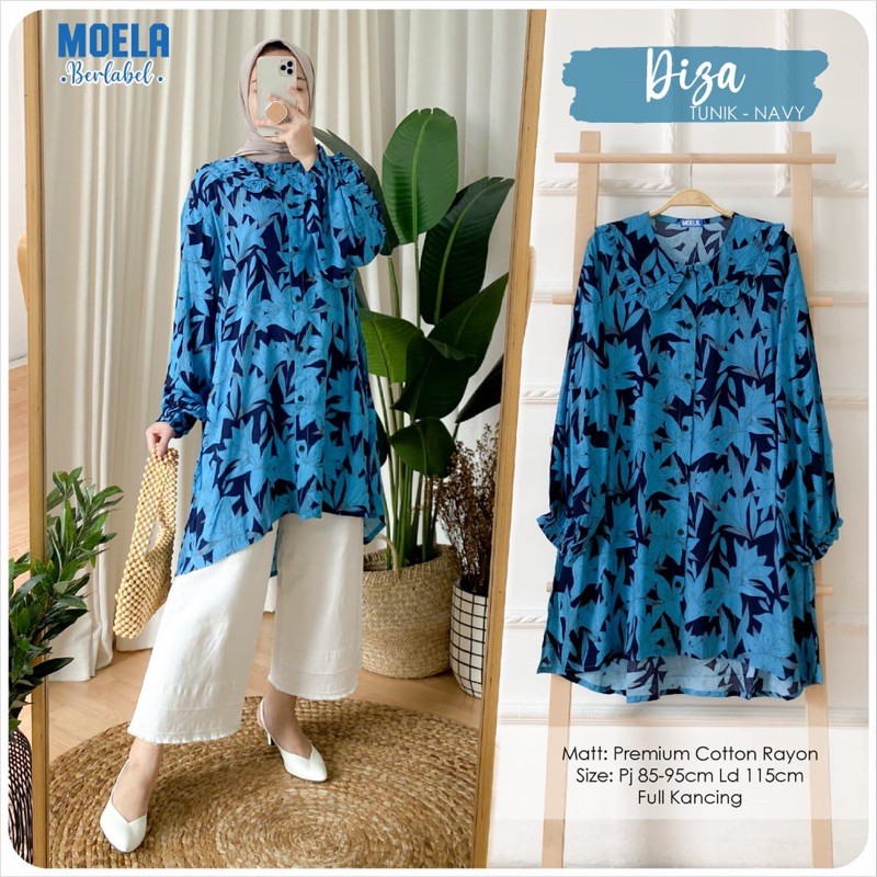 Tunik pattern abstrak hits viral (Diza)