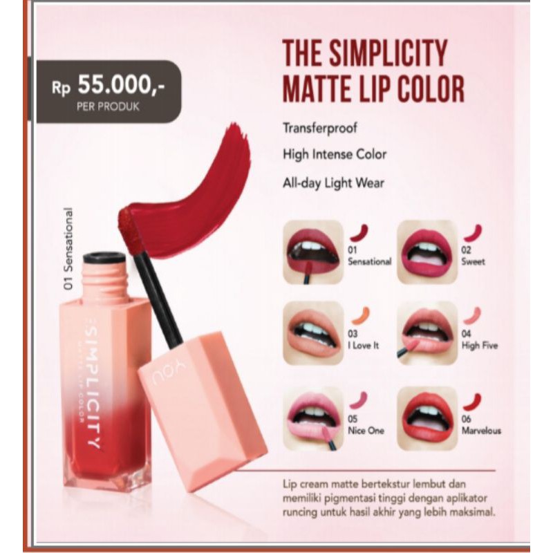 The Simplicity Matte lip color