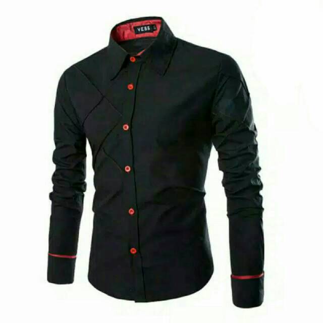 V kemeja xman hitam