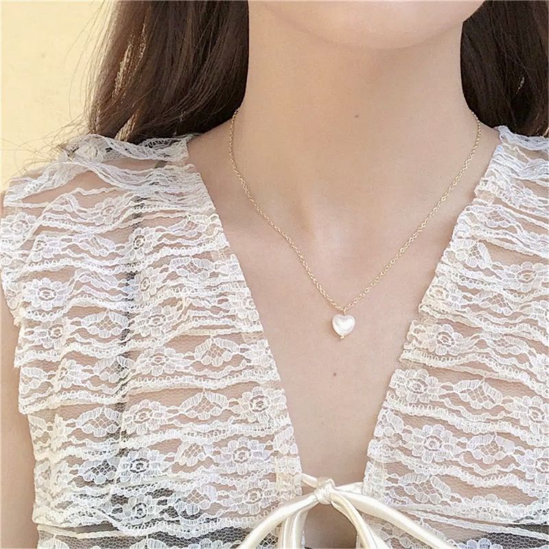 kalung hati 3 dimensi mutiara