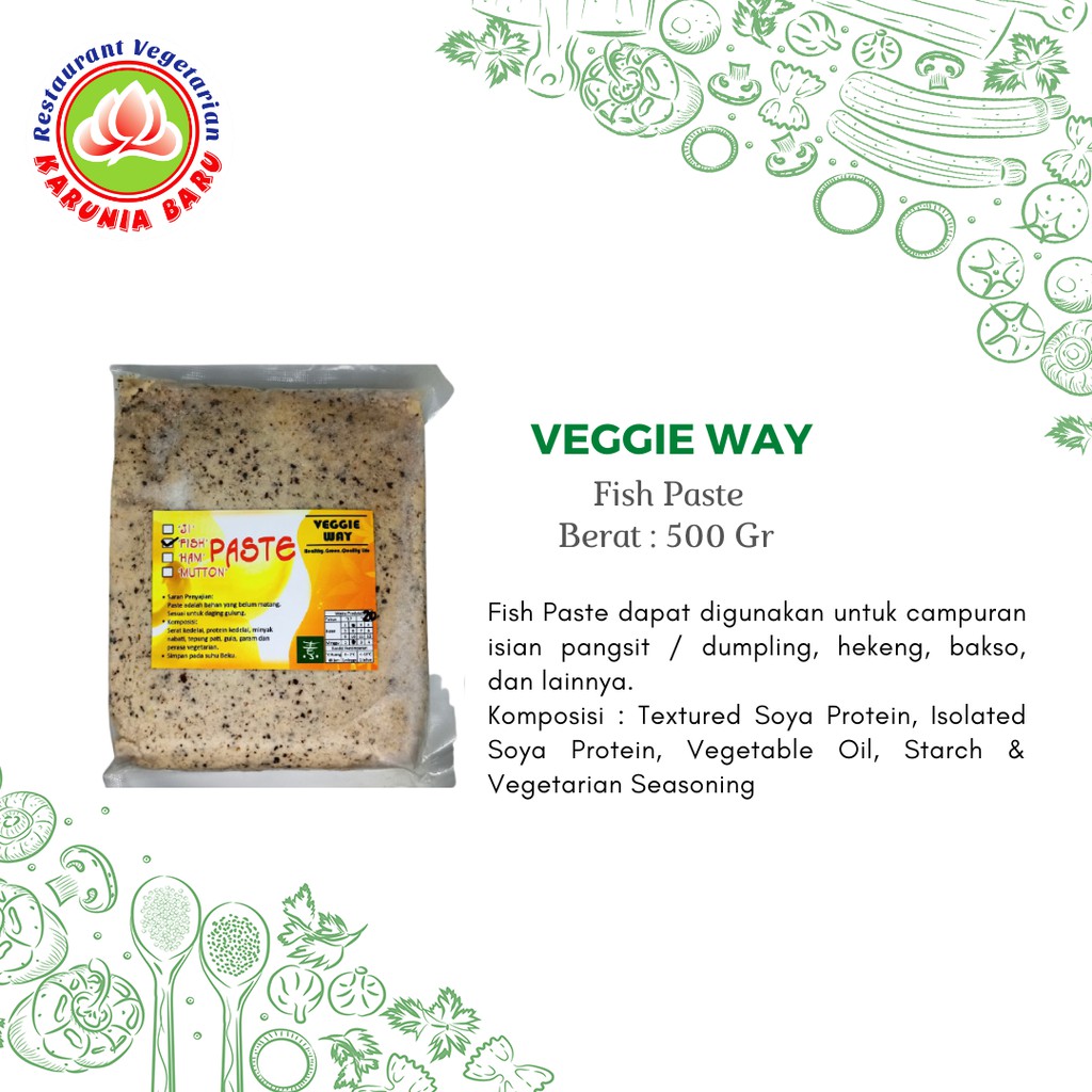 Veggie Way fish Paste/Ji Paste Vegetarian 500 gr
