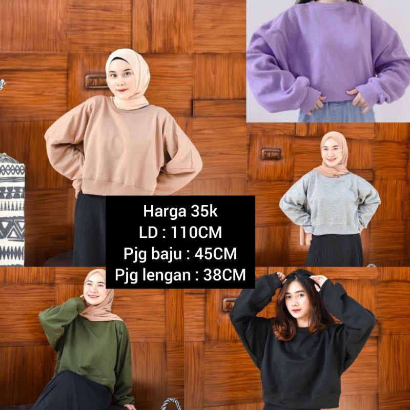 SWEATER OVER SIZE CROP TOP