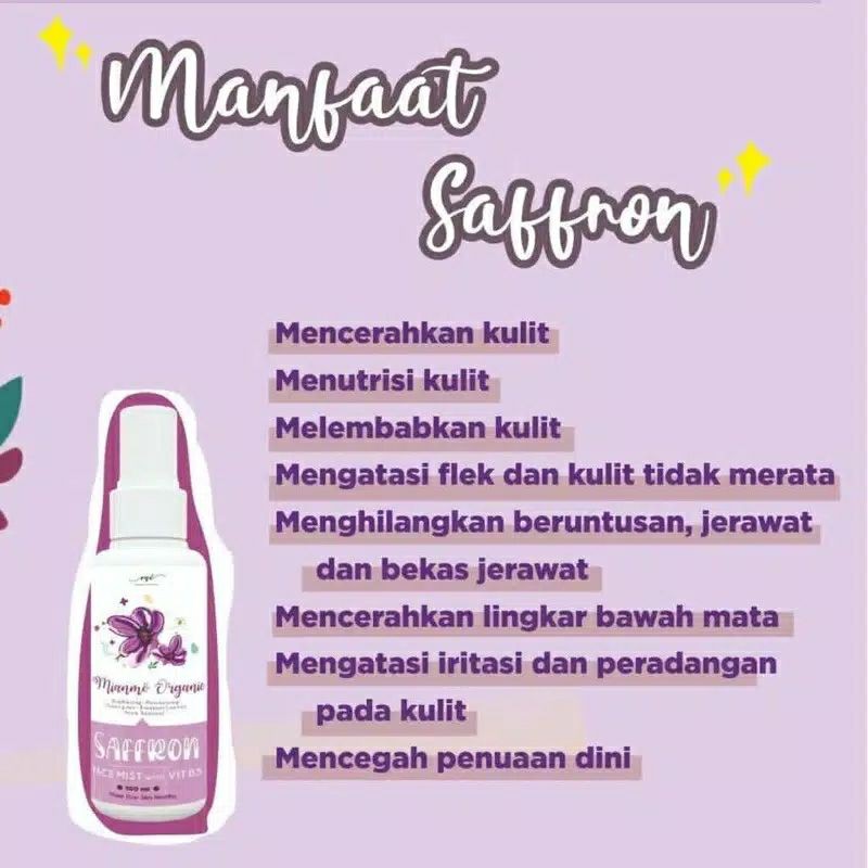 Face Mist Saffron by Mianmo Organic