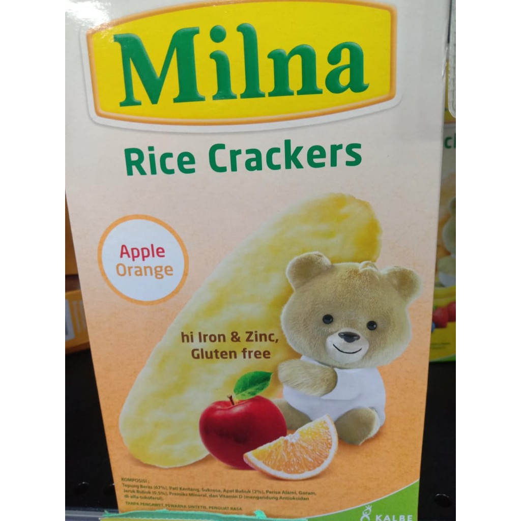 Milna Rice Crackers Apple Orange