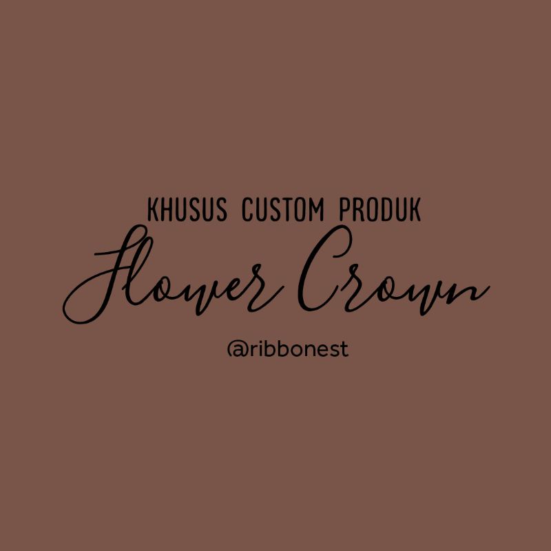 khusus custom Flower Crown