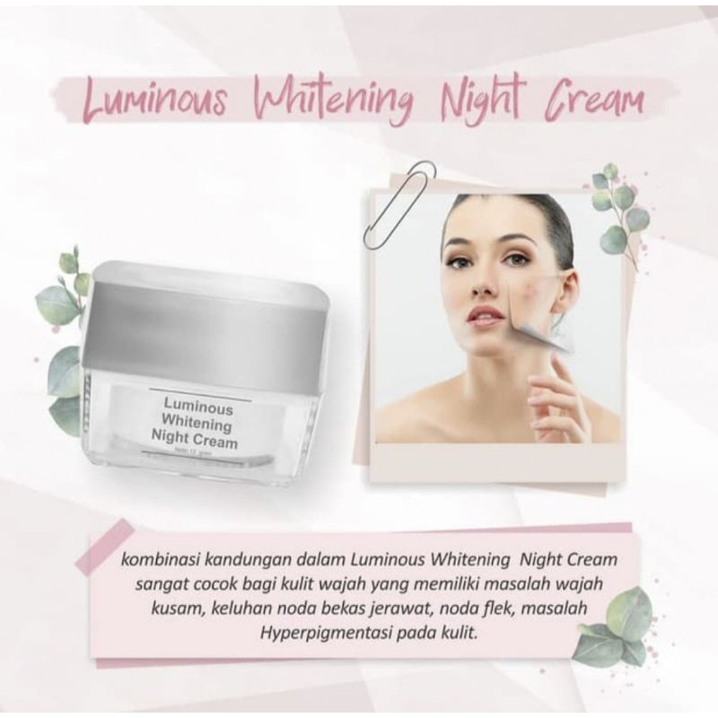 Luminous night cream
