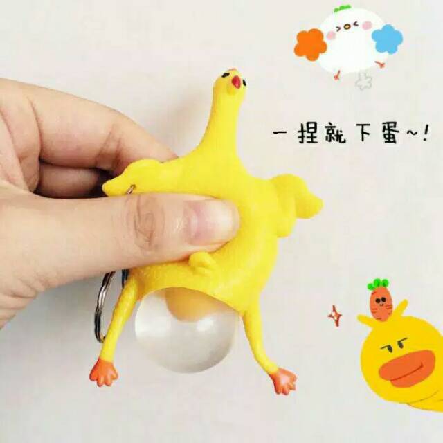 Squishy ayam bertelur,
