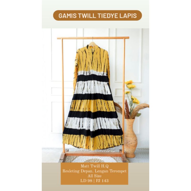 Gamis Twill Tiedye Lapis