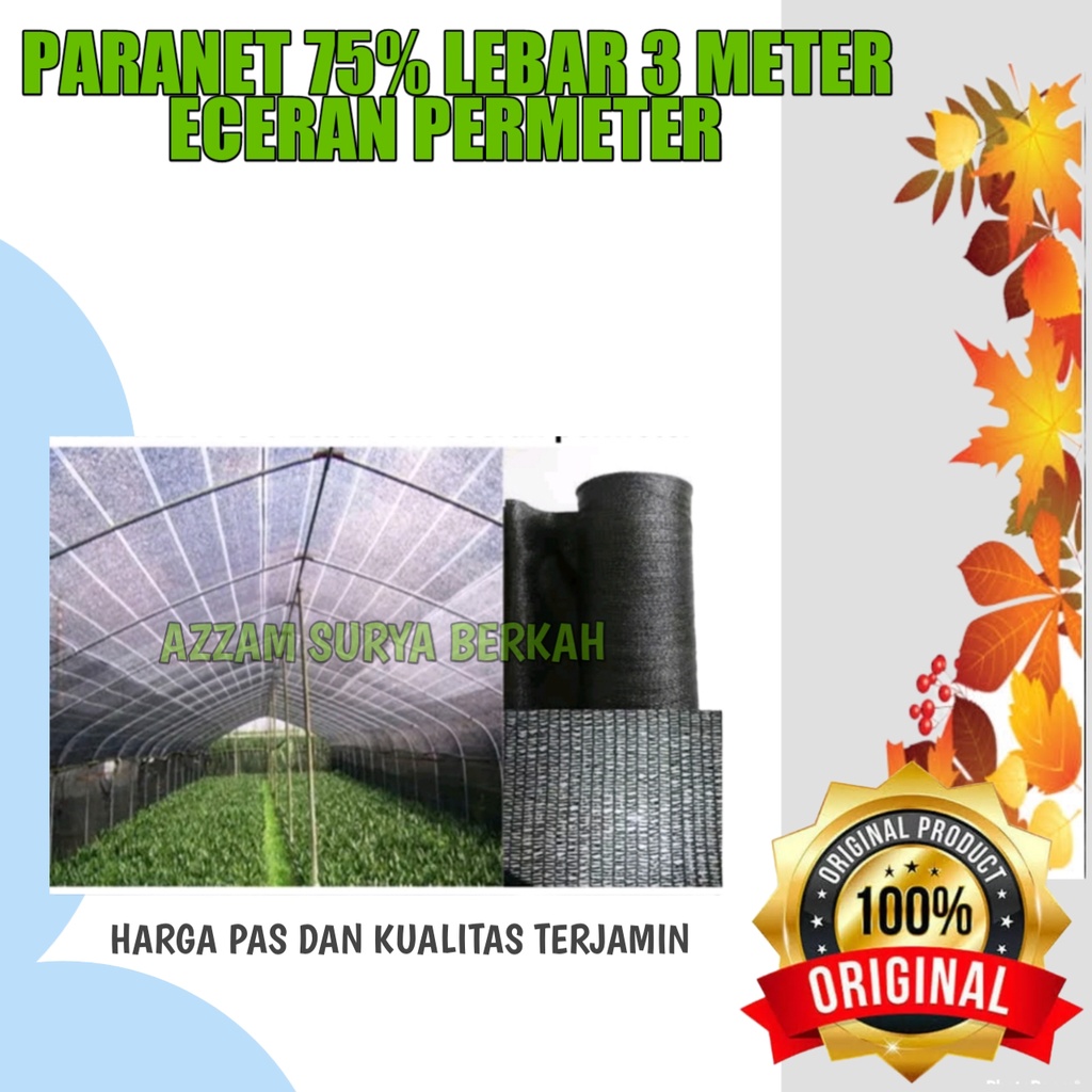paranet 75% lebar 3 meter eceran