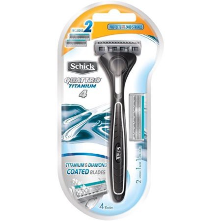 Schick Quattro Titanium Razor Kit (Black)