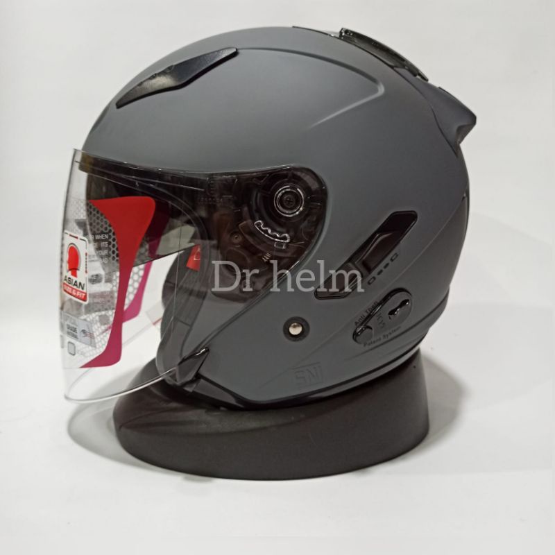HELM KYT GALAXY FLAT R SOLID MATT GORILA GREY/ ABU DOFF