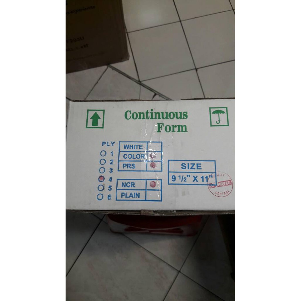 Kertas / Kertas Continuous Form Rangkap 4 Bagi 2