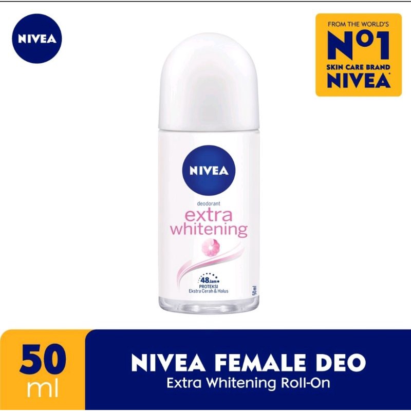 NIVEA DEODORANT EXTRA WHITENING ROLL ON - 50 ml