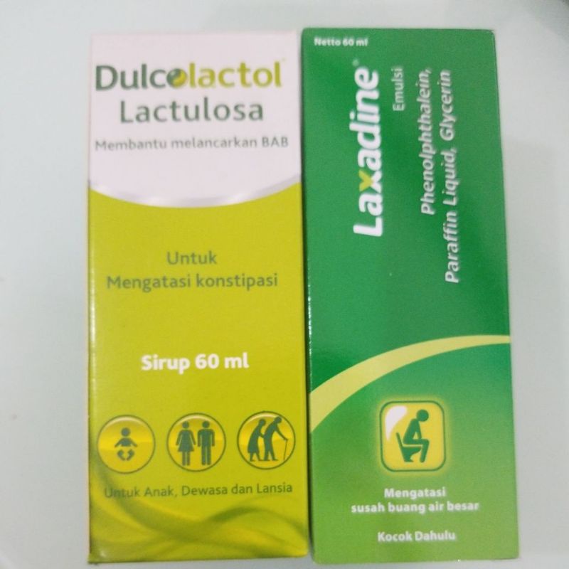dulcolactol dan laxadine sirup
