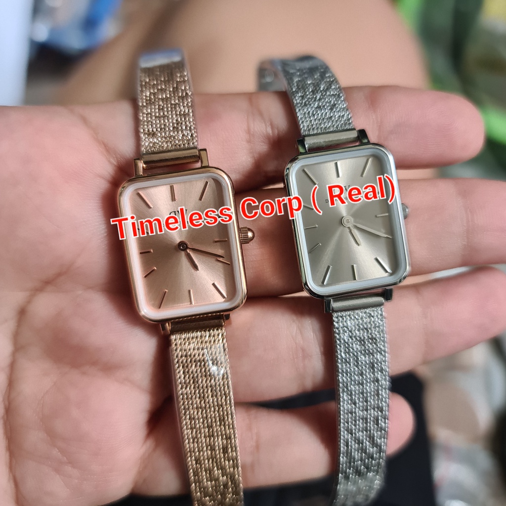 JAM TANGAN QUADRO PRESSED ROSEGOLD UNITONE
