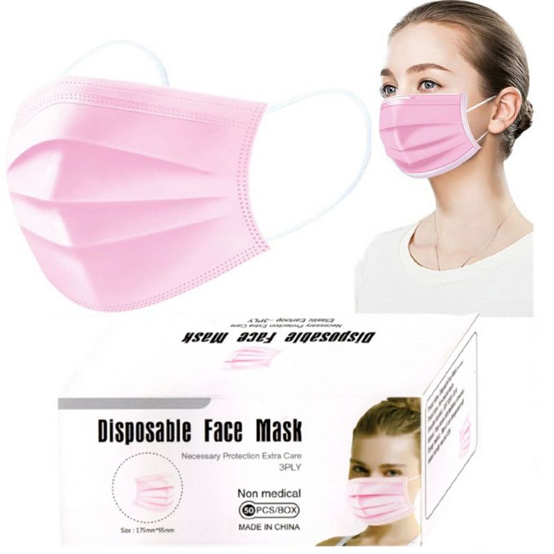 masker earloop warna isi 50pcs