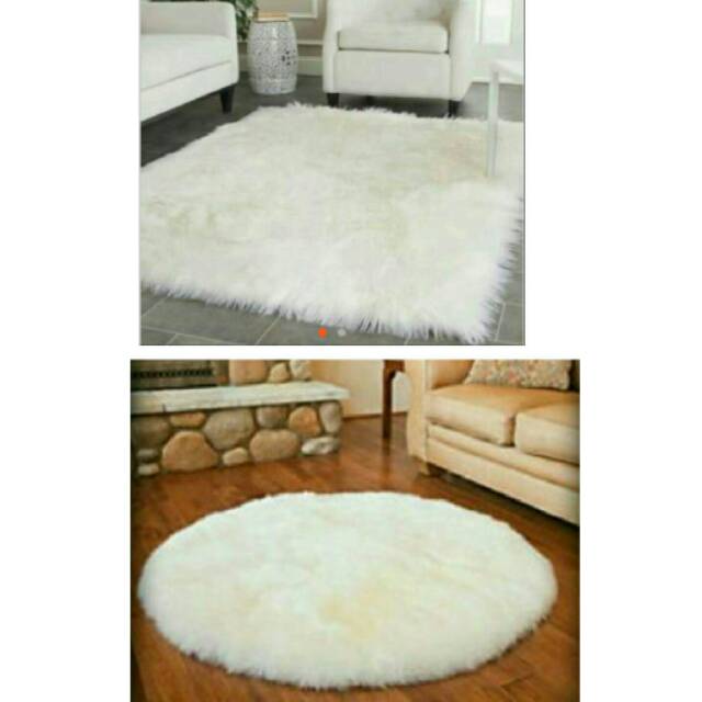 Karpet bulu putih