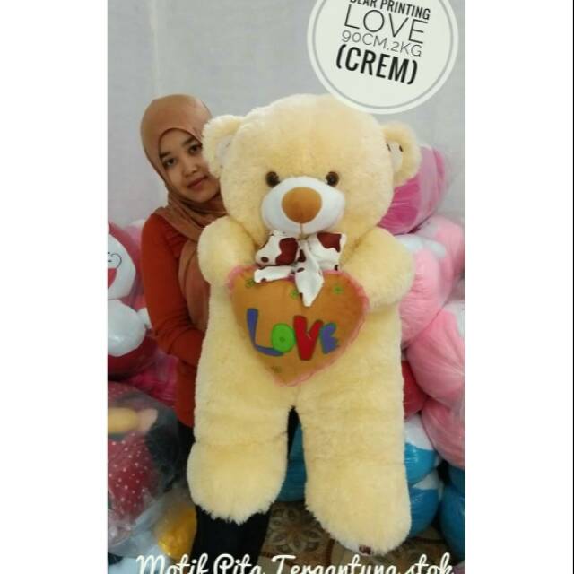 Bear printing love crem