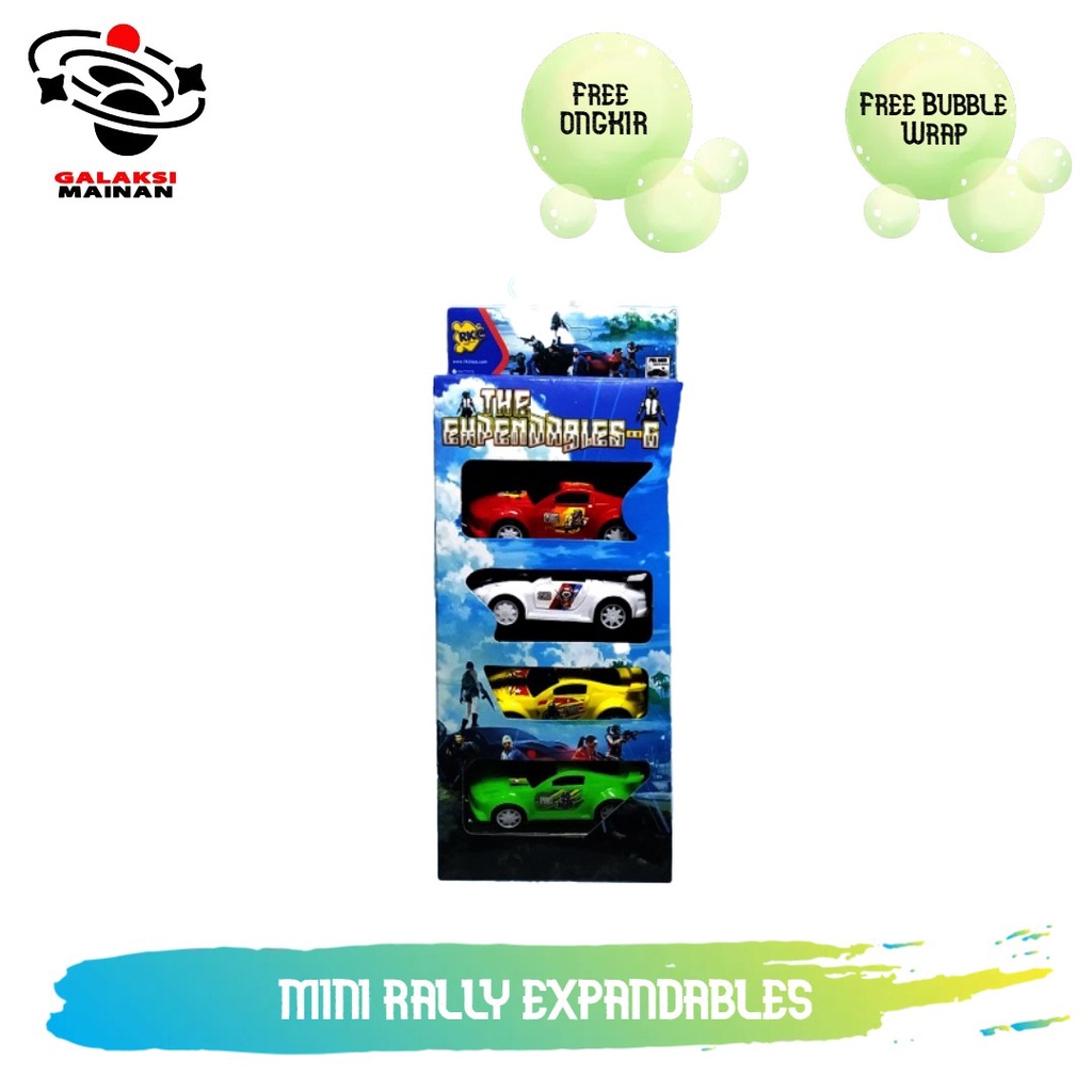 Mainan Anak Mobil Rally Expendables Pullback isi 4pcs