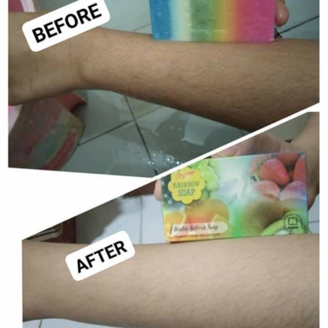 Rainbow soap