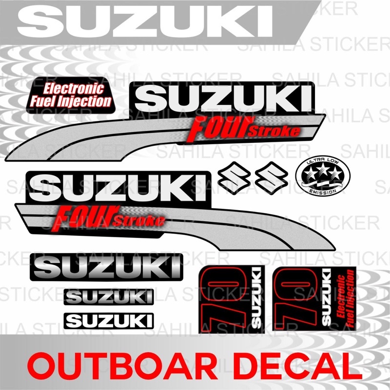 STICKER KIT DECAL OUTBOARD SUZUKI FOR STROCE