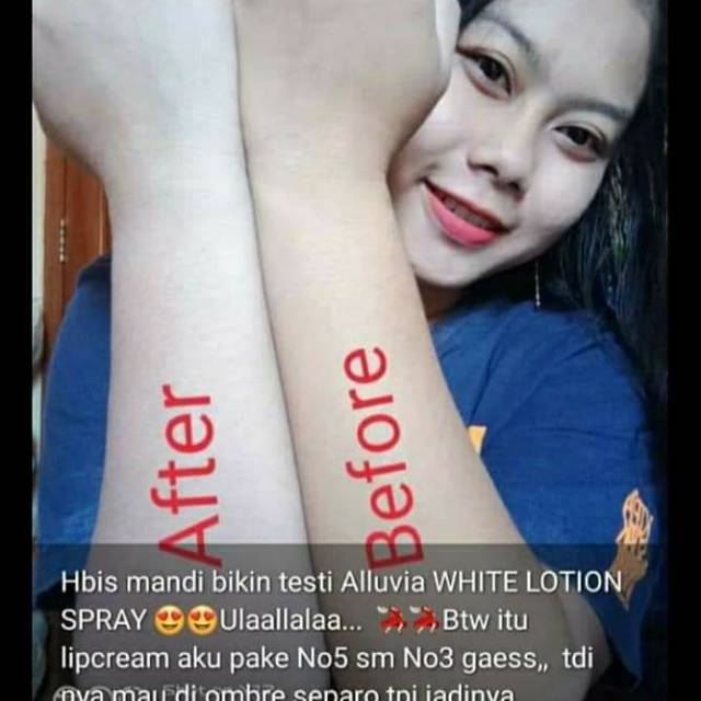 Alluvia white lotion spray
