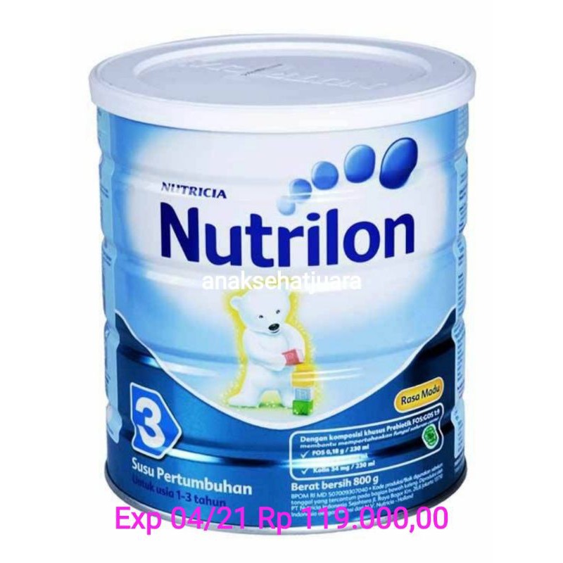 800gr Nutrilon 3 Vanila / Madu