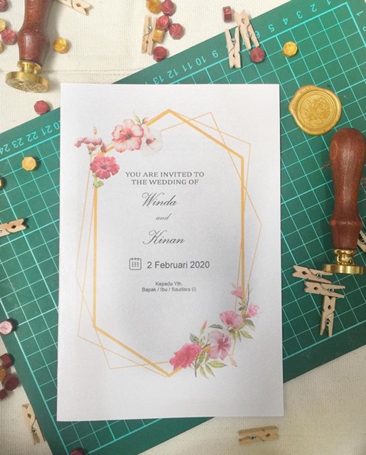 Undangan pernikahan design rustic