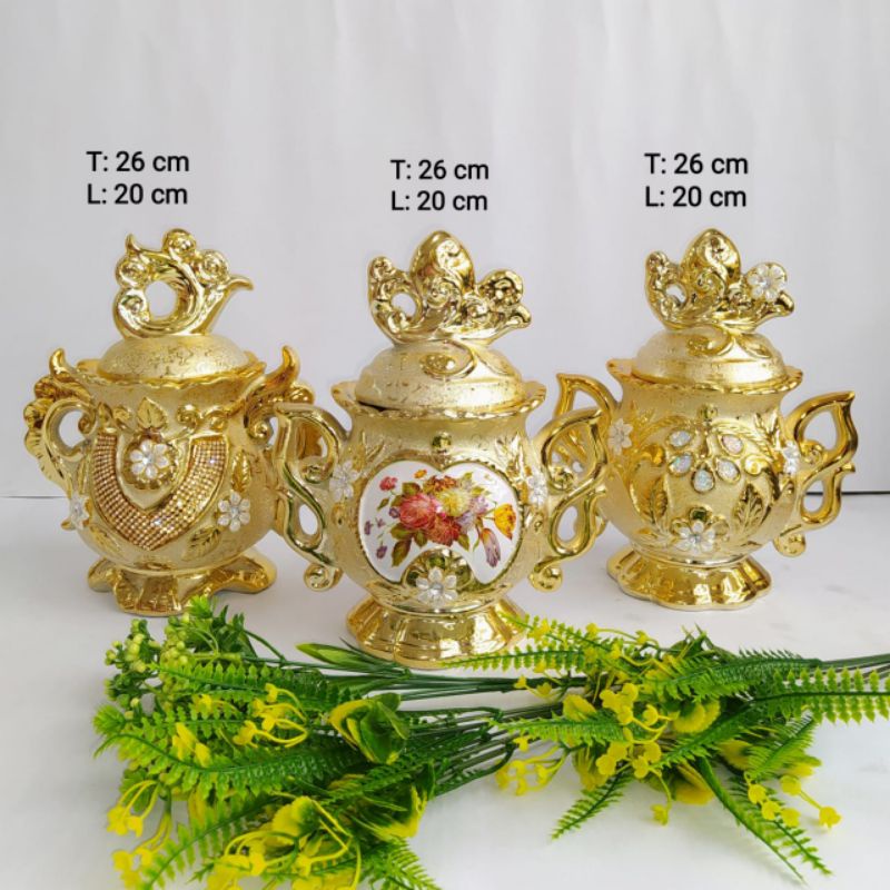 pajangan toples set 3