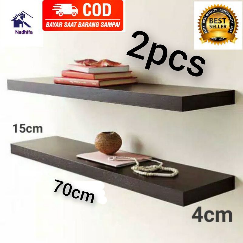 Ambalan dinding 1Set 2pcs P50/60/70cm x L15cm x T4cm )