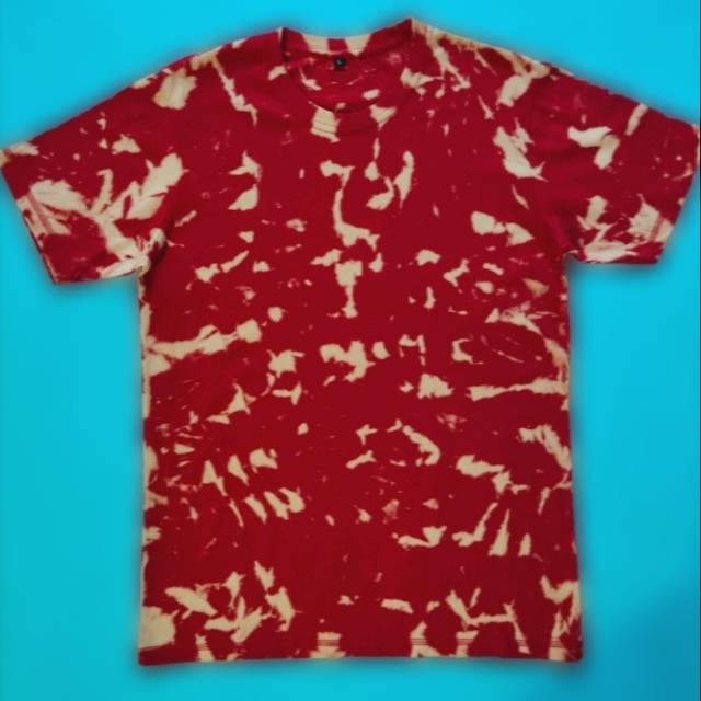 Kaos Tie Dye Bleach Red