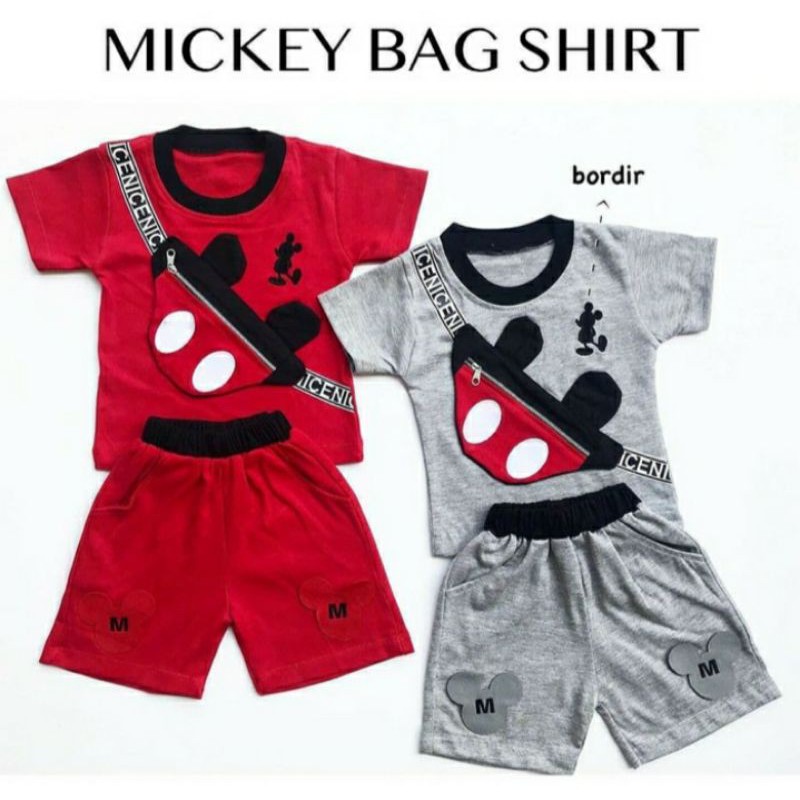 Setelan Kaos Mickey Mouse