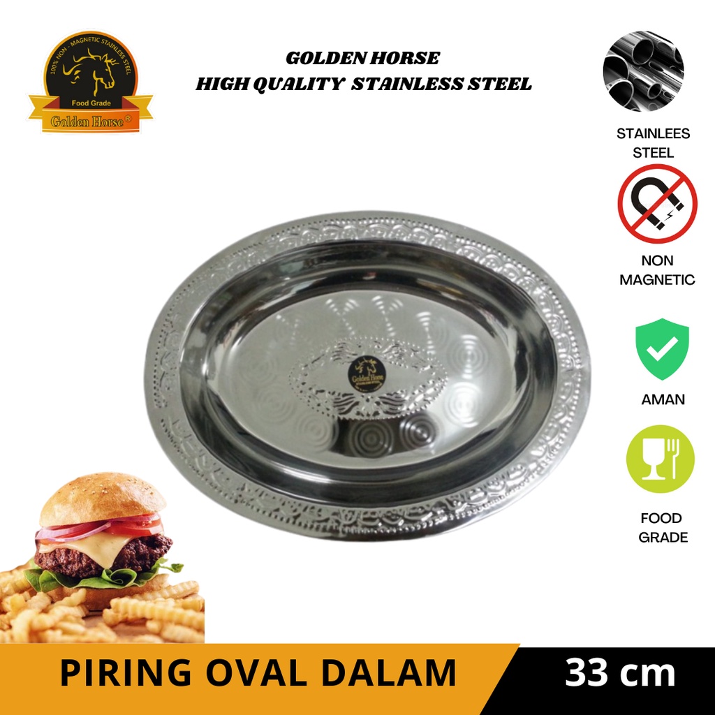 piring oval dalam "33cm"
