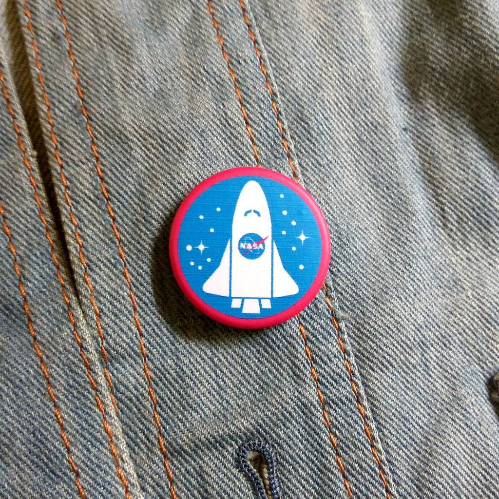NASA ROcket Kets Pin 32mm