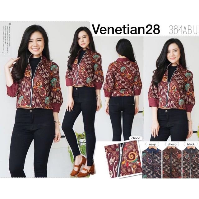 Jaket Batik 364ABU