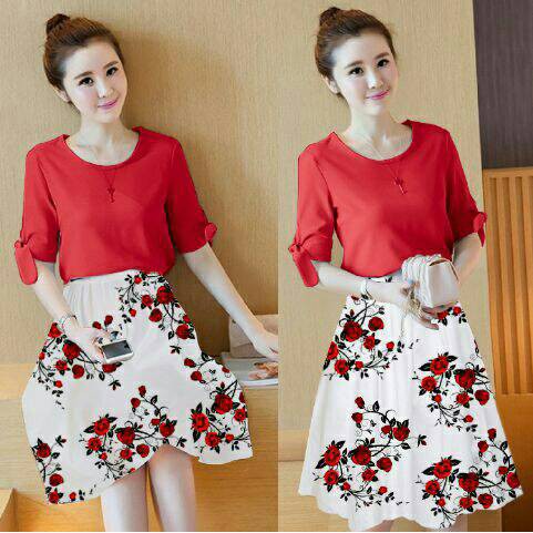 Setelan Electra Red Casual