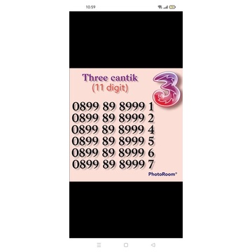 Perdana Three Cantik 11 digit