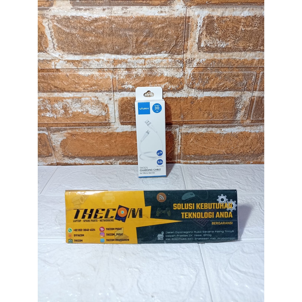 VIVAN kabel data charging 2A 30cm charge micro USB SM30S