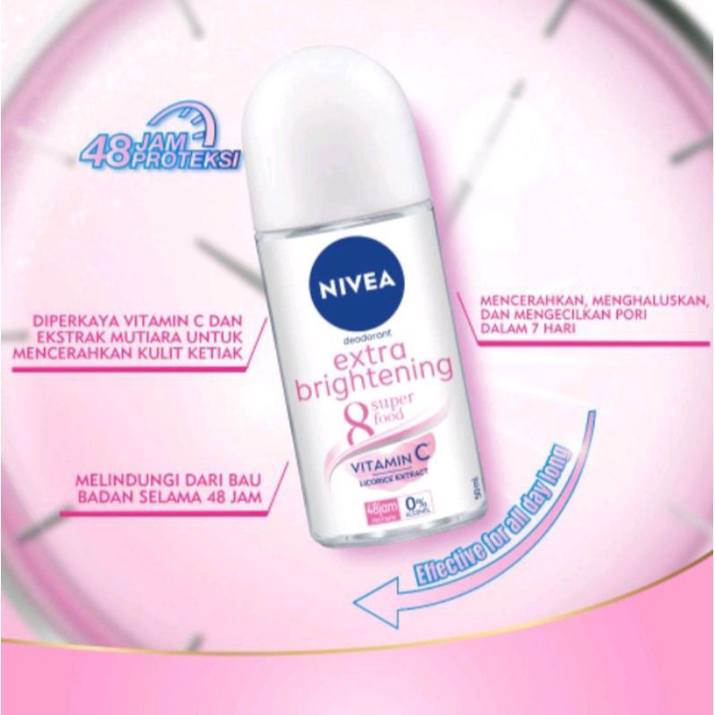Nivea Roll On deodorant Extra whitening 50ml