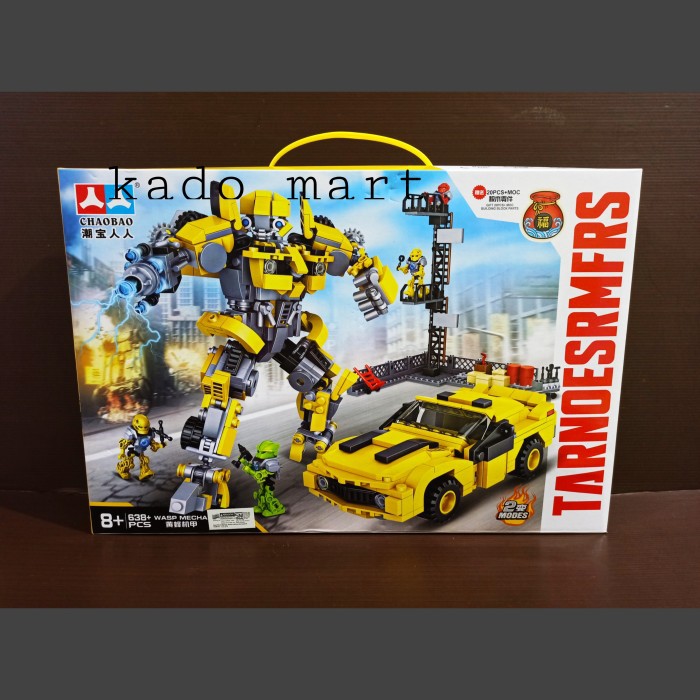 MAINAN BRICK ROBOT BUMBLEBEE TRANSFORMER 2 IN 1